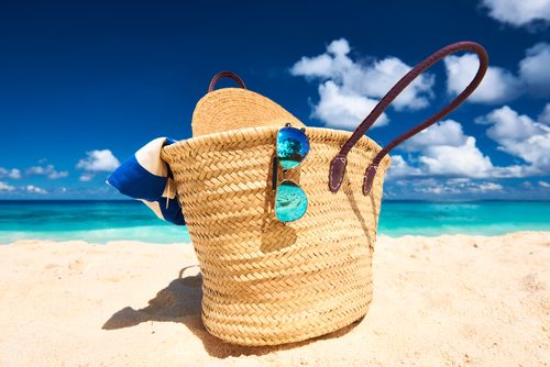 Beautiful beach with bag at Seychelles, La Digue - shutterstock_233265265