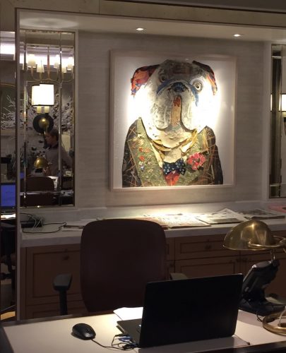 Langham London VIP Check In Pup Painting
