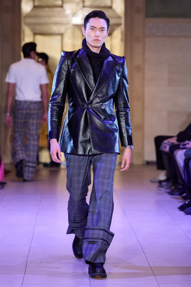 Malan Breton Autumn Winter 2026 black leather jacket