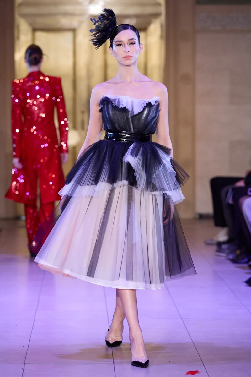 Malan Breton Autumn Winter 2026 black white tulle dress
