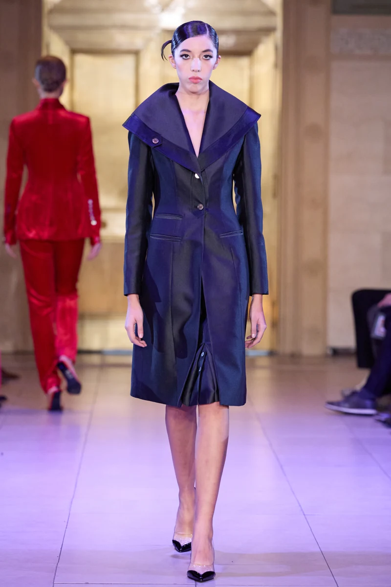 Malan Breton Autumn Winter 2026 navy tailored dress