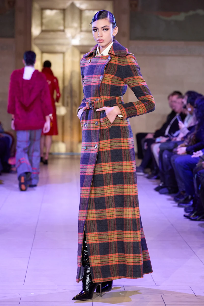 Malan Breton Autumn Winter 2026 plaid coat