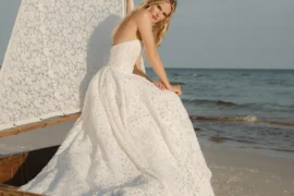 Anne Barge Fall 2027 Elara floral cutwork wedding dress, lookbook image 30