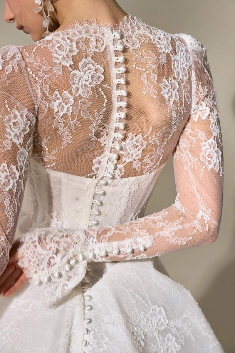 Caroline Castigliano Fall 2027 Ivory Code Detail wedding dress