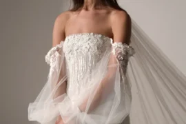 Lihi Hod Ever wedding gown with floral veil